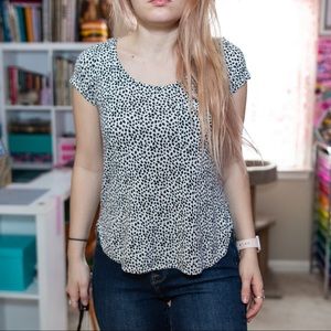 Black and white soft tee